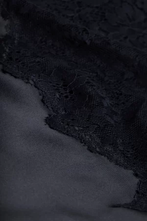 Bryna Silk Lace Camisole in black - Image 3