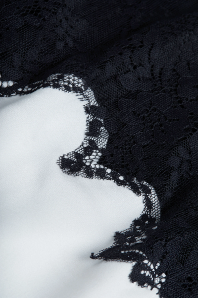 Bryna Silk Lace Camisole in white/black Large - Image 7
