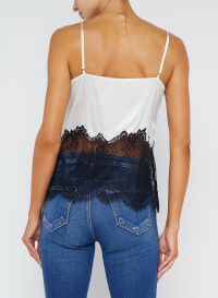 Bryna Silk Lace Camisole in white/black - Image 6