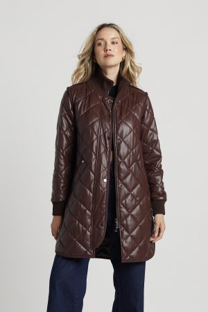 Liberty Chocolate Vegan Coat - Image 3