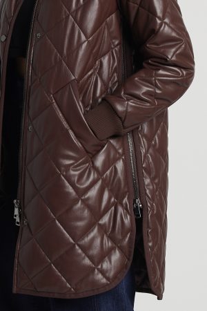 Liberty Chocolate Vegan Coat - Image 4