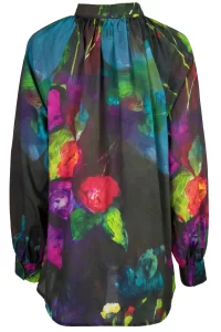 Matty Floral Print Blouse in black multi - Image 3