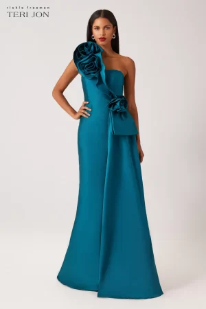 Jaylene Flower Side Drape Gown - Image 3