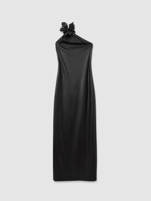 Rhia Faux Leather One-Shoulder Maxi Dress - Image 6