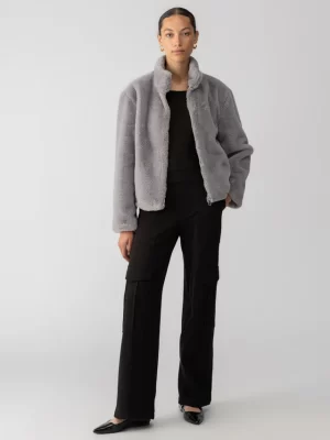 Lux Fur Coat Silver Fox- Large - Image 3