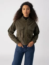 Rocha Corduroy Bomber Jacket Burnt Olive