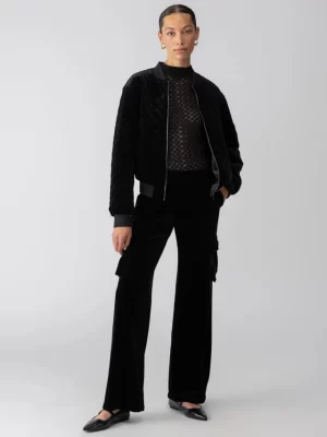 Mona Velvet Bomber Jacket - L - Image 2