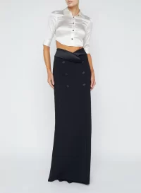 Nicola Cropped Fitted Blouse Medium - Image 3