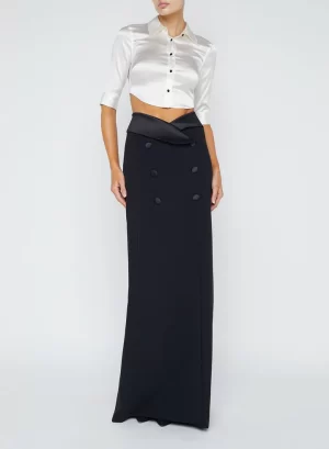 Nicola Cropped Fitted Blouse Medium - Image 3