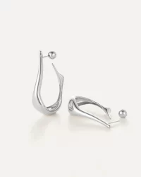 Colette Hoop Earrings in silver - Image 5