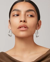 Colette Hoop Earrings in silver - Image 4