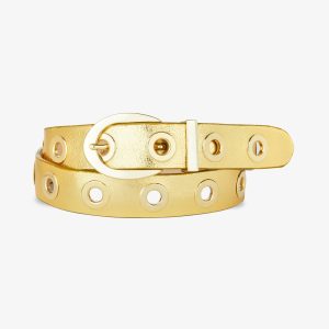 Leah Metallic Gold Belt