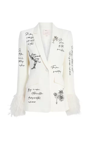 Cheyenne Blazer Love Letter Feather in ivory/black - Image 6