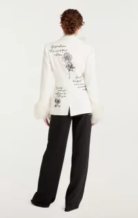 Cheyenne Blazer Love Letter Feather in ivory/black - Image 3