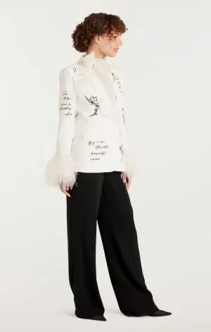 Cheyenne Blazer Love Letter Feather in ivory/black - Image 4