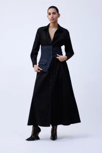 Loyer SHIRTDRESS WITH ASYMMETRIC CORSET