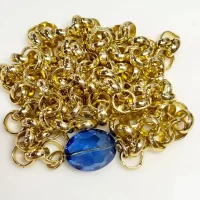 Chunky Layering Chain in gold/blue - Image 2