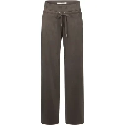 Candice Suede Straight pant in khaki - Image 4