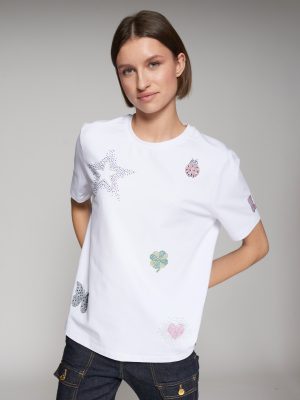 Amalia Strass T-Shirt in white - Image 4