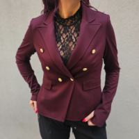 Sophia Jacket in Burgundy - Image 2