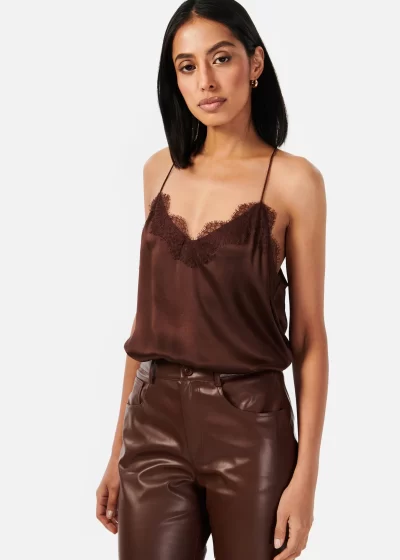 Racer Charmeuse Camisole IN JAVA - large - Image 3