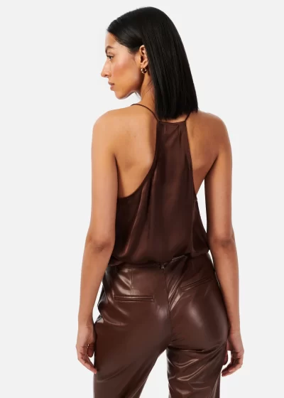 Racer Charmeuse Camisole IN JAVA - large - Image 4