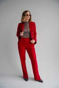 Alicia Bell Sleeve Blazer in red - Image 4