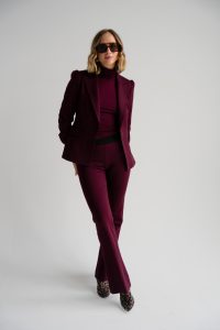 Tiffany Pant in deep burgundy