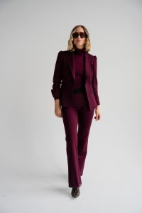 Tiffany Pant in deep burgundy - Image 2