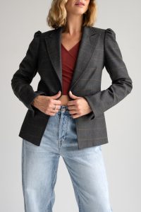 Blake blazer in grey checkered - Image 2