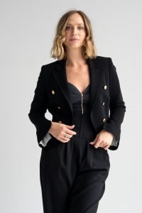 Alicia Bell Sleeve Blazer in black - Image 2