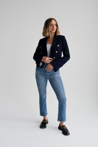 Alicia Bell Sleeve blazer in navy