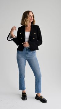 Alicia Bell Sleeve Blazer in black - Image 4