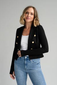 Rachel short blazer in black