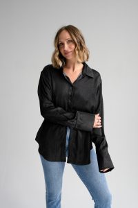 nala blouse in black wash - Image 4