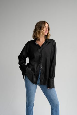 nala blouse in black wash - Image 2