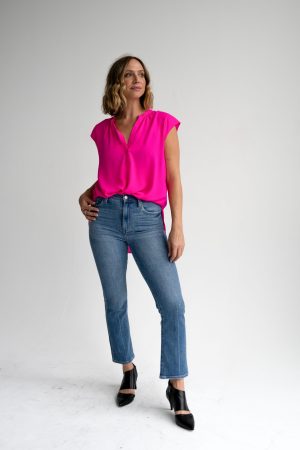 lucy top in hot pink