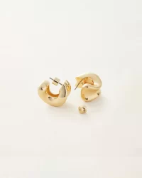 Chunky Doune Hoops in gold - Image 5