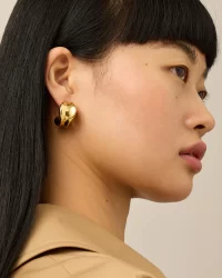 Chunky Doune Hoops in gold - Image 4