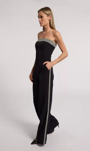 Chelsea Crystal Embellished Crepe Jumpsuit - size 12 - Image 3