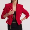 Aytul Crepe Blazer in ruby - small