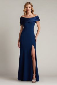 Dalton Two-Tone Off-Shoulder Gown