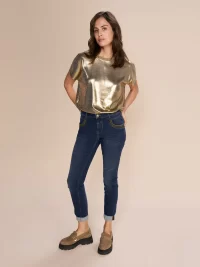 Nivola Metallic Top in gold - Image 3