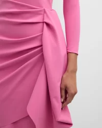 Hypnos Draped Bodycon Midi Dress - Image 5