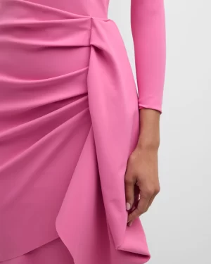 Hypnos Draped Bodycon Midi Dress - Image 5