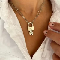 Braylee Silver Lock Necklace