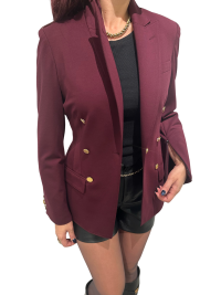 Charlie Bell Sleeve Blazer in wine