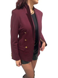 Charlie Bell Sleeve Blazer in wine - Image 2