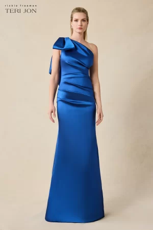 Char One Shoulder Bow Gown - Image 4