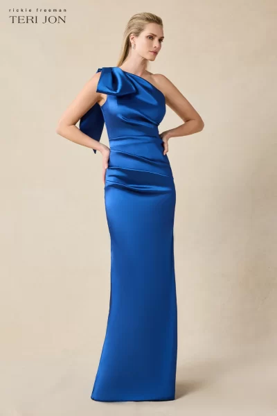 Char One Shoulder Bow Gown - Image 3